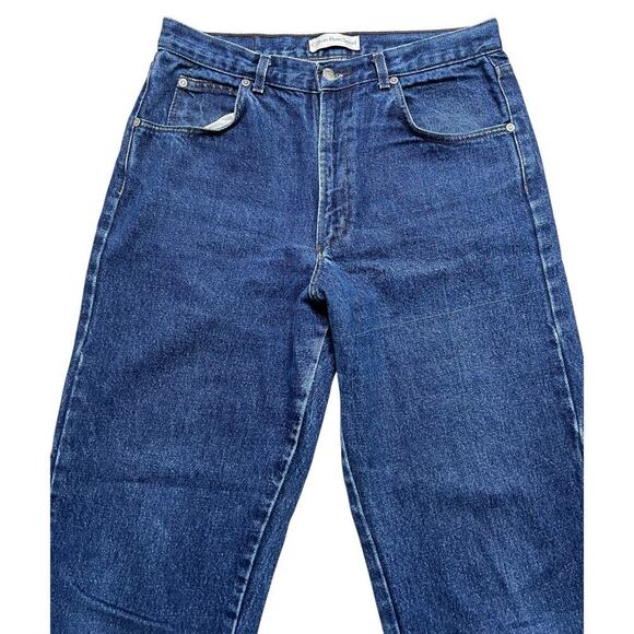 Vintage 90s Calvin Klein Sport Women's Blue Mom Jeans - Dark Washed Hi Rise - 14 - Picture 2 of 11